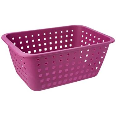 Imagem de Ordene - Cesto Plástico Organizador Extra Grande de 14​​ Litros, Cor Berinjela, Linha Log