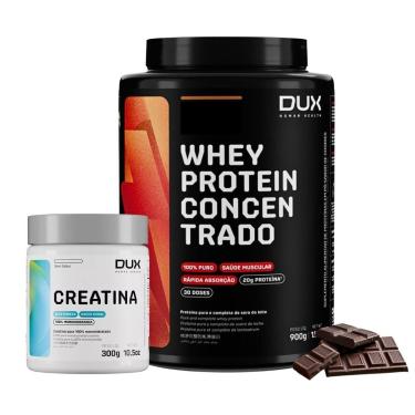 Imagem de Combo Dux Nutrition Whey Concentrado Vários Sabores + Creatina 300g Monohidratada-Unissex