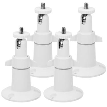 Imagem de Pacote com 4 suportes de parede para câmera de segurança para Arlo Pro 2/3/4/5, Arlo Ultra/Ultra 2, Arlo Go, suporte de montagem ajustável interno/externo compatível com orifício rosqueado padrão de 1