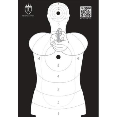 Imagem de Alvos Silhueta SAT - Offset 120gr - Papel Não Oficial - Rei dos Alvos,