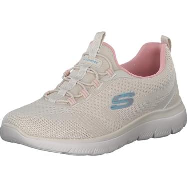 Imagem de Skechers Summits New Nature feminino, Acabamento em malha natural rosa aqua, 38