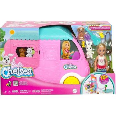 Imagem de Barbie Chelsea Trailler De Acampamento 2 Em 1 Mattel Hnh90