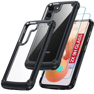 Imagem de Capa Oterkin Galaxy S23 transparente, 10 pés militar, 2 vidros