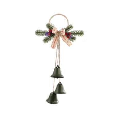 Imagem de Esquirla Sinos de Natal Decorativos para Festas Natalinas, Sinos Decorativos Vintage de Metal Feitos à Mão para Celebrações, Festas, Lareira e Quarto, Verde