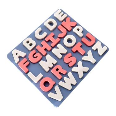 Imagem de Life Tabuleiro Educativo do Alfabeto – Quebra-Cabeça de Letras Maiúsculas Azul, Brinquedo Pedagógico para Aprendizagem do ABC