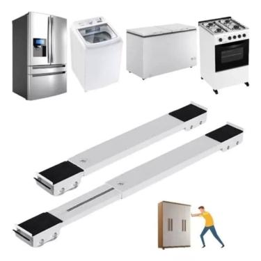 Imagem de Suporte Ajustável Rodinhas Máquina Lavar, Fogão, Geladeira