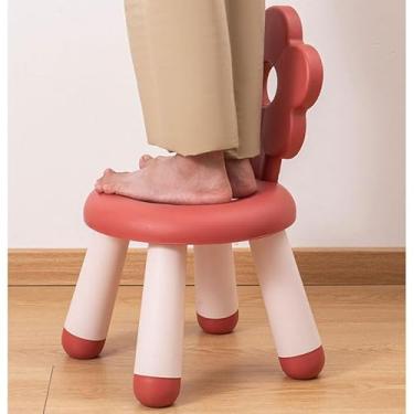 Imagem de ASHATA Cadeira de Atividade Plástica Ergonômica Infantil Com Design de Flor Interessante, Ampla para Brincar e Desenhar, Cadeira de Piquenique Portátil (Morango)