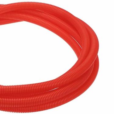 Imagem de DMiotech Tubo dividido de tear de arame de 15,2 m, protetores de cabo de conduíte flexível para animais de estimação para escritório, casa, jardim, vermelho