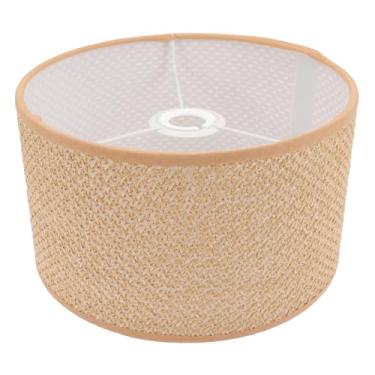 Imagem de Hexagonal Fabric Woven Lampshade Yellow Light Protector for Table and Floor Lamps Lightweight Modern Design Easy Installation