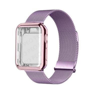 Imagem de Pulseira De Metal Com Fecho Magnético Para Apple Watch, 45mm 44mm 38mm