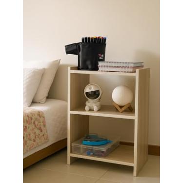 Imagem de Mesinha Mesa Cabeceira Apoio Moderna Quarto Home Simples (Amadeirado)