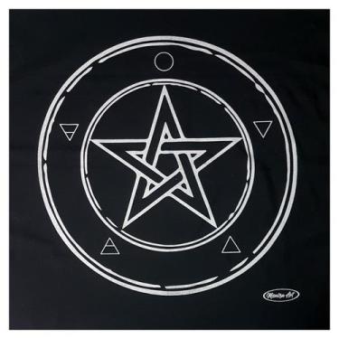 Imagem de Toalha Wicca Pentagrama Toalha Tarô com Brilho Pto/Pta 70CM - Flash
