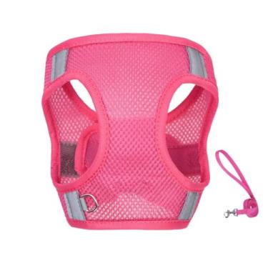 Imagem de Peitoral para animais de estimação | Conjunto de arnês e corda sem puxar para filhotes | Acessório para animais de estimação, corda de tração, fácil controle, caminhadas diárias, compras, atividades