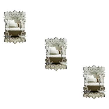Imagem de Kit 3 Espelhos Decorativos Venezianos  Pegui 32X21 38100 - Creatus