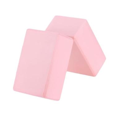 Imagem de menolana Equipamento de exercícios de tijolos de ioga, acessórios de academia antiderrapantes, prancha para fitness, pilates, alongamento, meditação, Rosa