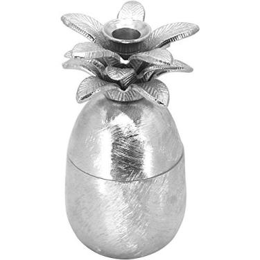 Imagem de CASTIÇAL HOME&CO NEROLY ABACAXI METAL 22x11x11cm PRATA