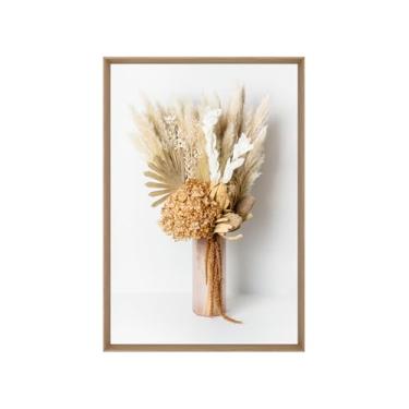 Imagem de Quadro Decorativo com Vidro Sala Hall Quarto 84x124cm Branco Vaso