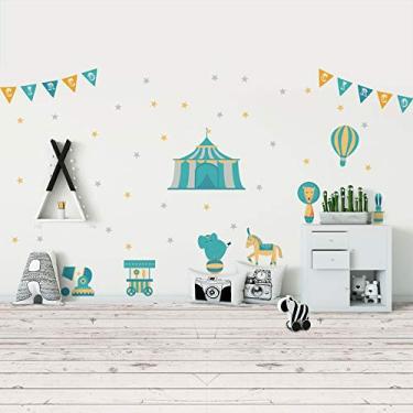 Imagem de Adesivo de Parede Infantil Circo para Quarto de Bebê