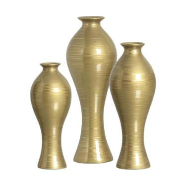 Imagem de Vasos Decorativos de Mesa Califórnia Dourado Ventura