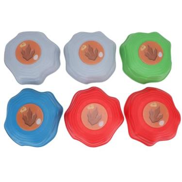 Imagem de RiToEasysports Pedras de Piso para Crianças, 6 Peças, Antiderrapantes, Brinquedos de Treinamento de Equilíbrio Com Música, Iluminados para Brincadeiras Internas e Externas, Material ABS
