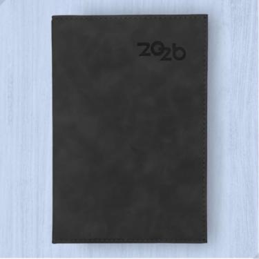 Imagem de Agenda 2026 A5 Diária Anual Executiva Universitária Camurça Adequado para trabalho e estudo(Preto)
