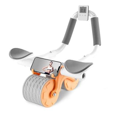 Imagem de 2023 Nova roda abdominal de recuperação automática de suporte de cotovelo - exercício de roda de rolo abdominal inteligente com temporizador - Equipamento de treino abdominal para fortalecer os