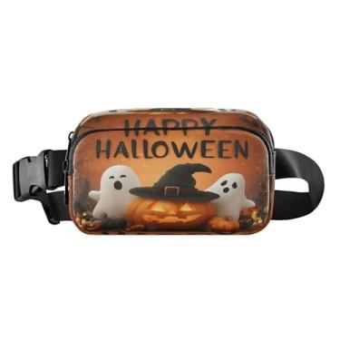 Imagem de CEBUGI Pochetes de caminhada para homens e mulheres, fundo de Halloween, moderno, resistente à água, com cinto ajustável para treino, viagem, corrida