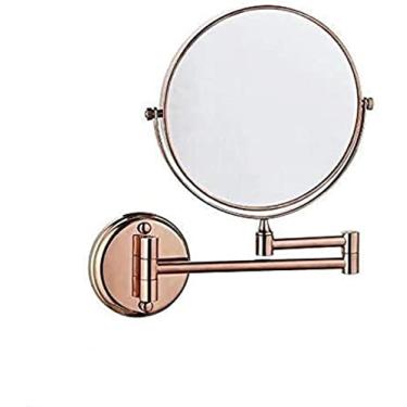 Imagem de Espelho de banheiro Hotéis Espelho de maquiagem telescópico dobrável de dupla face, miopia amplificada 3 vezes