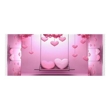 Imagem de Wassud Balões rosa nas capas de lavadora e secadora, protetor de lavadora com sacos de armazenamento, capa de geladeira à prova de poeira com bolsos para lavanderia doméstica e cozinha, 120 x 55 cm