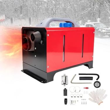 Imagem de BAOPENA Aquecedor de ar a diesel de 12V 5KW, kit de aquecedor de estacionamento com controle remoto LCD silencioso, portátil a diesel, aquecimento silencioso para trailer, carro, caminhões, barco