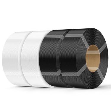 Imagem de Creality Refil de filamento PETG Filamento de impressora 3D, refilamento de 4 kg 1,75 mm (4 kg) para carretel reutilizável de laboratório bambu, precisão dimensional ± 0,03 mm, 2 PETG branco e preto