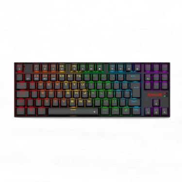 Imagem de Teclado Mecânico sem fio Redragon Kumara Elite - ABNT2 - 2.4GHz - Rainbow - Switch Brown - TKL - Preto