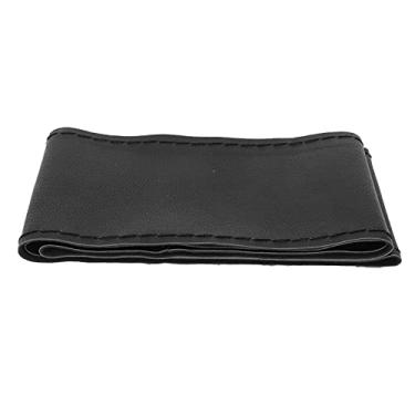 Imagem de ZAWELIYO Capa de Volante Universal Costurada à Mão Protetora para Carro 37-38cm de Diâmetro + Linha de Agulha para Decoração de Interiores de Carro (Costura Preta)