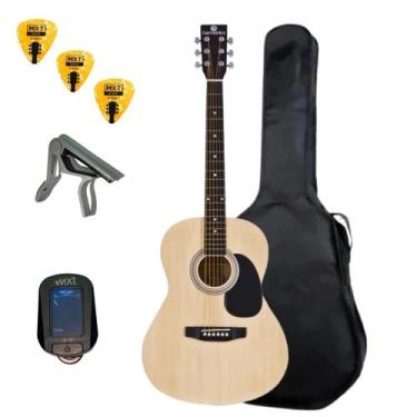 Imagem de KIT Violão Iniciante Harmonics Gs-11 Aço C/Bag Viasom C101 + Afinador 