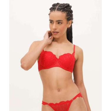 Imagem de Sutiã de Renda Com Base Marisa-16755, Vermelho, 42