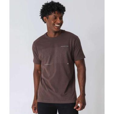 Imagem de Camiseta Masculina Estampa Frontal Gangster Marrom-91032, Marrom, M
