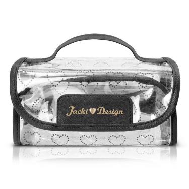 Imagem de Necessaire Rocambole Transparente Jacki Design - Love Preto
