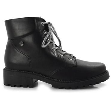 Imagem de Bota feminina quiz courno salto grosso cano curto 63-1908-04, Preto gr