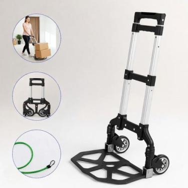 Imagem de Carrinho Carga Multiuso Dobrável Em Alumínio Idea Preto