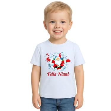Imagem de Camiseta Papai Noel Feliz Natal Natalina Personalizada - UseP4, Branco