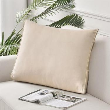 Imagem de BAGASI Almofada de cunha triangular com suporte de posicionamento para leitura e encosto, cabeceira de cabeceira, almofada de leitura de cunha, almofada de cabeceira dupla, triângulo, encosto, bege