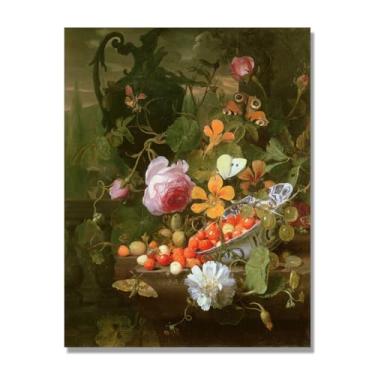 Imagem de NHLDZYH Tela decorativa cozinha, arte vintage especiarias coloridas, arte de parede quadros para sala de estar quarto cozinha. B79. 30 x 40 cm apenas tela