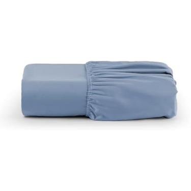 Imagem de Lençol Avulso para Cama de Casal Marcelino Premier 170 Fios (Azul bebê)