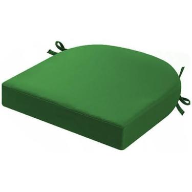 Imagem de Yadlan Almofadas de assento para cadeiras de jantar à prova d'água, almofadas de assento para cozinha com gravatas, quarto, pátio, almofada de assento de espuma viscoelástica de densidade com capas