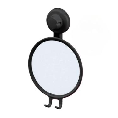 Imagem de Espelho Antiembaçante para Barbear no Banho com Suporte para Gilete – Fixação por Ventosa Sem Furos(Preto)