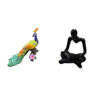 Imagem de Whtkoph Escultura de Um Pensador Abstrato Criativo, Figura Decorativa para Jardim, Artesanato, Estátua, Ornamento para Casa, Decoração de Sala de Estar.