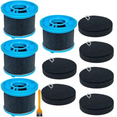 Imagem de Kit de substituição de filtros a vácuo para aspirador sem fio Bissell PowerClean FurGuard 280W e FurFinder 200W sem fio, 4 filtros e 6 almofadas de pré-filtro incluídos