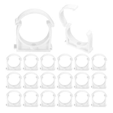 Imagem de HARFINGTON 20 peças de grampos de tubulação de água PPR em forma de U 2-1/2" (63 mm) fivelas em forma de U ganchos de suporte de tubo de gancho em U com trava para bandejas de TV, tubulação, suporte