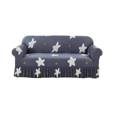 Imagem de Capa De Sofá Antiderrapante Elástica Estampada Protetor De Móveis Para