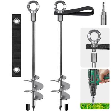 Imagem de Anclajes de suelo para trampolín Insaga espirales de 18'' 2 piezas